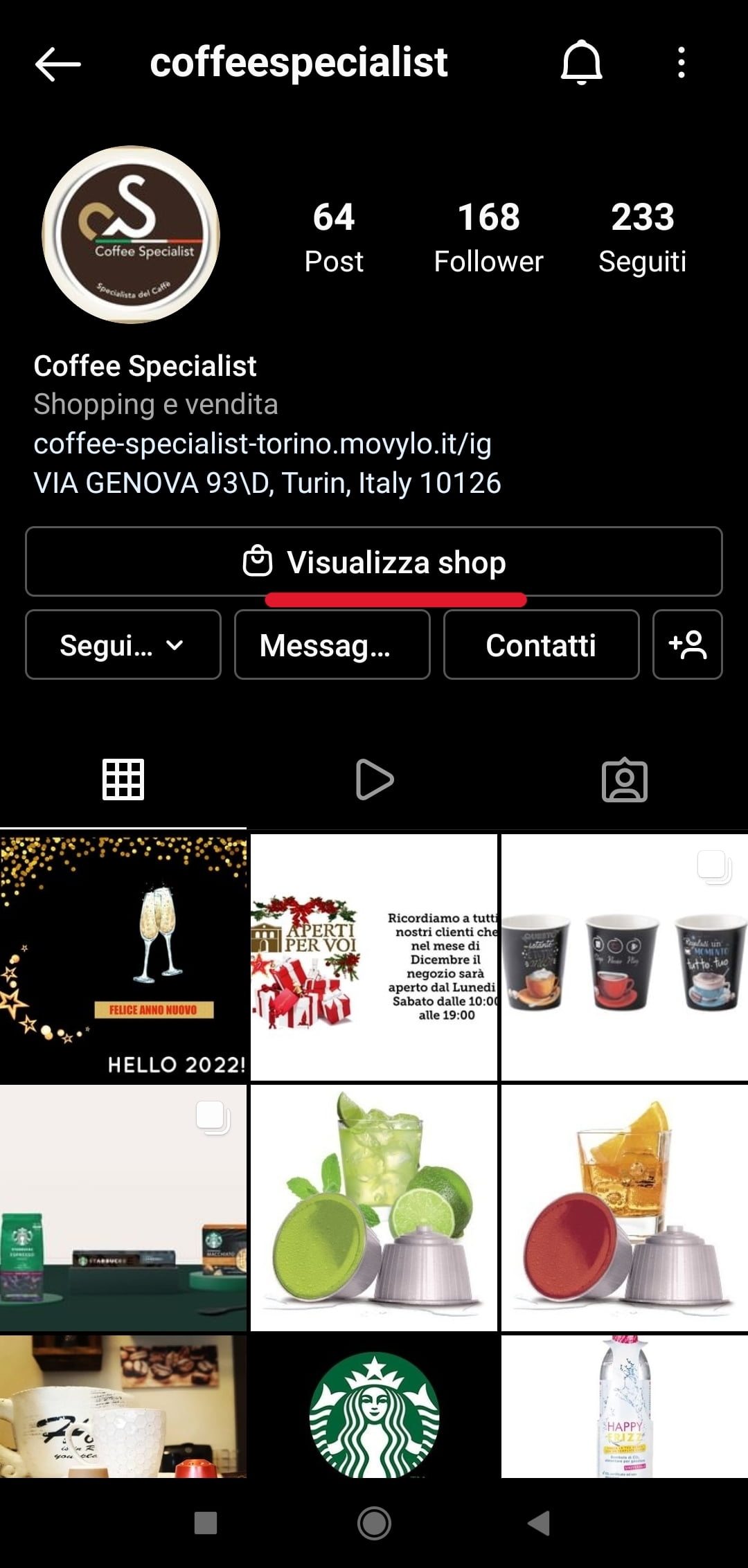 Shop su Instagram