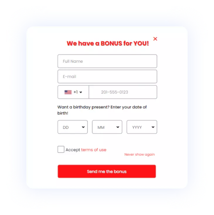 we have a bonus for you example