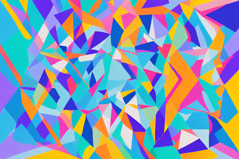 A colorful abstract shape that represents a brand