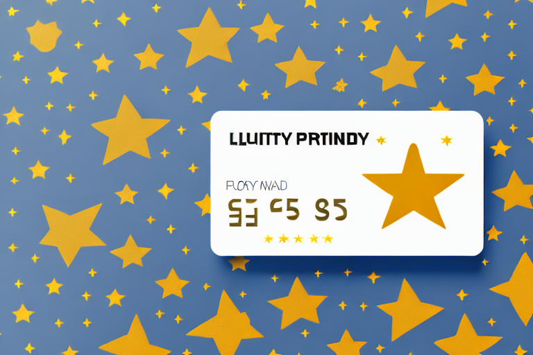 A loyalty program card with a gold star on it