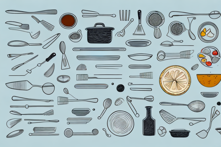 A restaurant kitchen with a variety of tools and ingredients to represent the strategies for customer retention