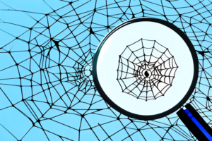 A magnifying glass hovering over a web page