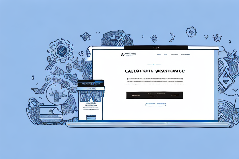 A website page with a call-to-action button