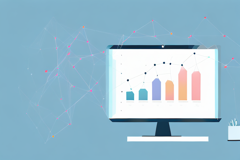 A computer screen with a graph of data points