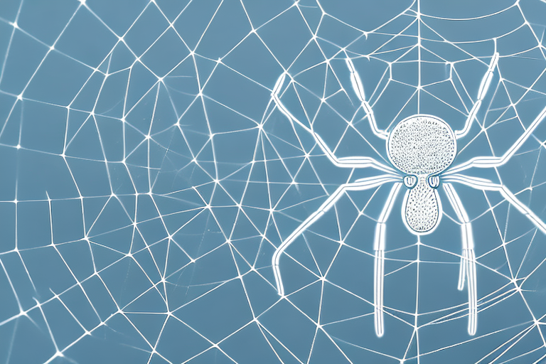 A search engine spider crawling through a web of interconnected nodes