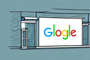 A storefront with a google my business sign in the window