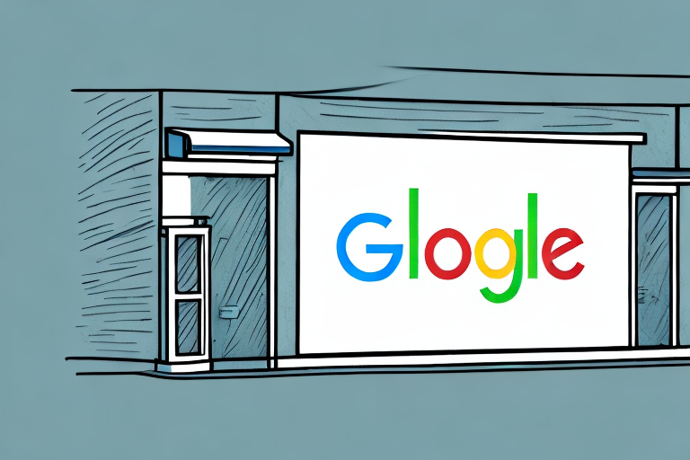 A storefront with a google my business sign in the window