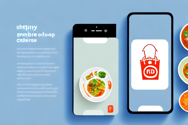 A smartphone displaying a food delivery app