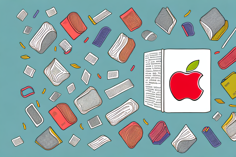 A book opening up with various iconic brand symbols like an apple