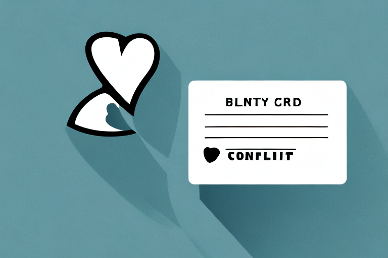A broken heart being mended with a loyalty card