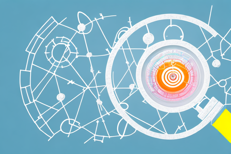Various symbolic elements such as a target