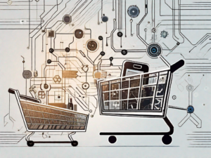 A shopping cart filled with various goods