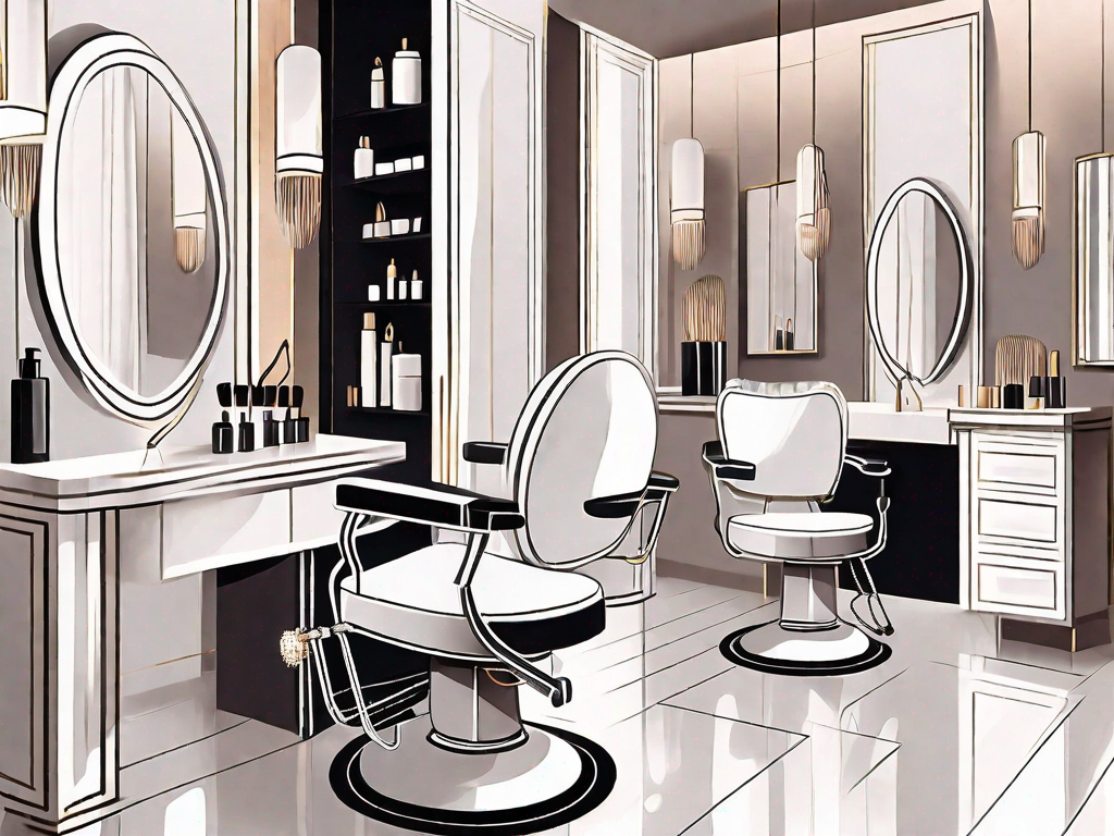 A luxurious vip beauty salon setting