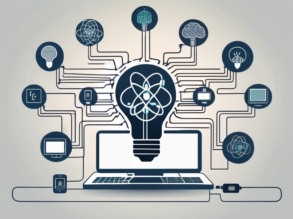 A network of interconnected digital devices like smartphones